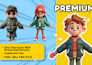 create cute 3d character, model, cartoon modeling, toy, animal